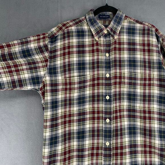 Britches Cabin Shirt Button Down Flannel Mens M Red Blue Heritage Plaid Cotton - Picture 5 of 10